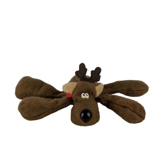 Hallmark Other - Vtg Hallmark Rodney Reindeer Plush Stuffed Animal Toy Red Bow Christmas 10"